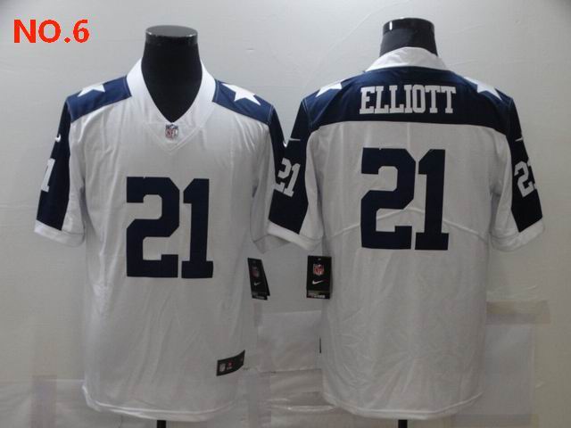 Men's Dallas Cowboys #21 Ezekiel Elliott Jerseys NO.6;